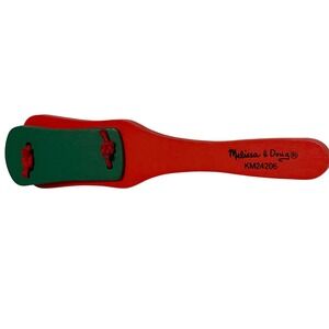 Melissa & Doug Wooden Handle Castanet Clapper Toy Red Blue Green KM24206